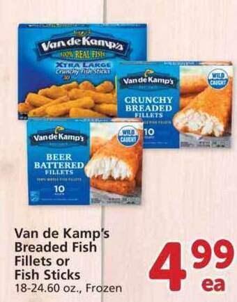 Safeway Van De Kamp's Breaded Fish Fillets Or Fish Sticks offer
