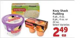 Safeway Kozy Shack Pudding offer