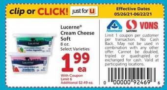 Safeway Lucerne Cream Cheese Soft offer