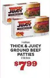 County Market Holten Thick & Juicy Ground Beef Patties offer