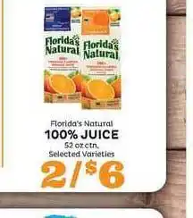 County Market Florida's Natural 100% Juice offer
