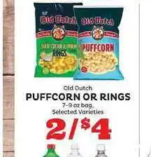 County Market Old Dutch Puffcorn Or Rings offer
