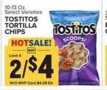 Food Lion Tostitos Tortilla Chips offer