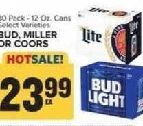 Food Lion Bud , Miller Or Coors offer