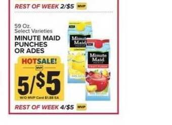 Food Lion Minute Maid Punches Or Ades offer