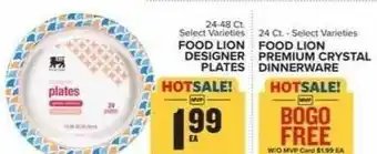 Food Lion Food Lion Designer Plates , Food Lion Premium Crystal Dinnerware offer