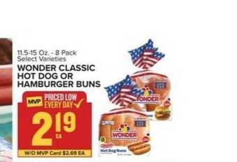 Food Lion Wonder Classic Hot Dog Or Hamburger Buns offer
