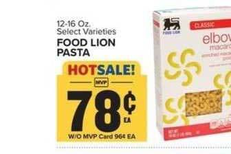 Food Lion Food Lion Pasta offer