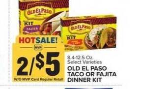 Food Lion Old El Paso Taco Or Fajita Dinner Kit offer