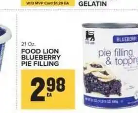Food Lion Food Lion Blueberry Pie Filling offer