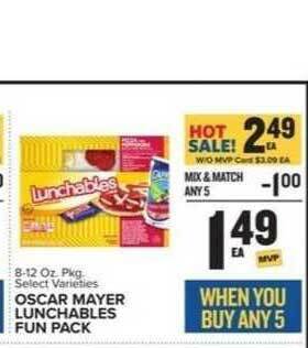 Food Lion Oscar Mayer Lunchables Fun Pack offer