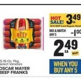 Food Lion Oscar Mayer Beef Franks offer