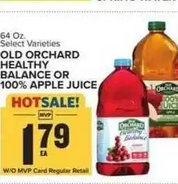 Food Lion Old Orchard Healthy Balance Or 100% Apple Juice offer