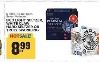 Food Lion Bud Light Seltzer , White Claw Hard Seltzer Or Truly Sparkling offer