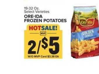 Food Lion Ore-ida Frozen Potatoes offer
