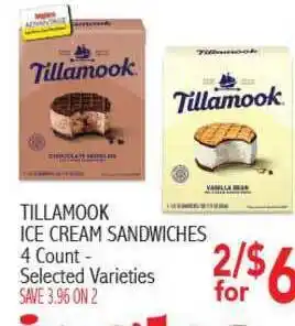 Ingles Markets Tillamook Ice Cream Sandwiches offer