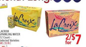 Ingles Markets Lacroix Sparkling Water offer