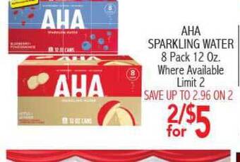 Ingles Markets Aha Sparkling Water offer