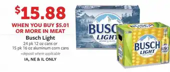 Fareway Busch Light Or Aluminum Corn Cans offer