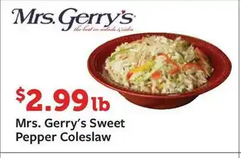 Fareway Mrs. Gerry's Sweet Pepper Coleslaw offer