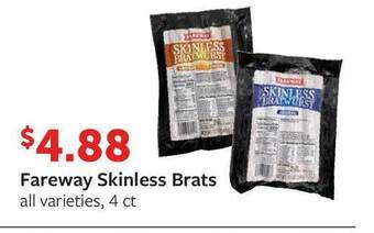 Fareway Fareway Skinless Brats offer