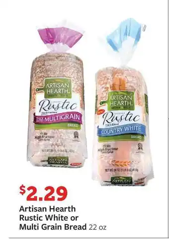 Fareway Artisan Hearth Rustic White Or Multi Grain Bread offer