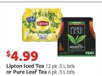 Fareway Lipton Iced Tea Or Pure Leaf Tea offer