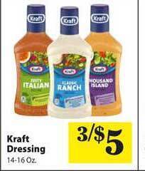 Food Giant Kraft Dressing offer