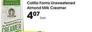Kroger Califia Farms Unsweetened Almond Milk Creamer offer