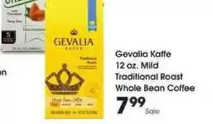 Gevalia Kaffe 12 Oz. Mild Traditional Roast Whole Bean Coffee