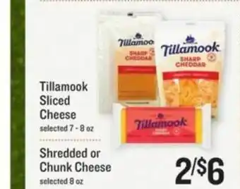 Lowes Foods Tillamook Sliced Cheese , Shredded Or Chunk Cheese offer