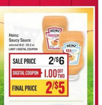 Lowes Foods Heinz Saucy Sauce offer