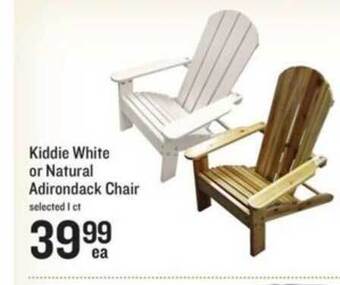 Lowes Foods Kiddie White Or Natural Adirondack Chair offer