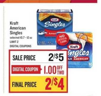Lowes Foods Kraft American Singles offer