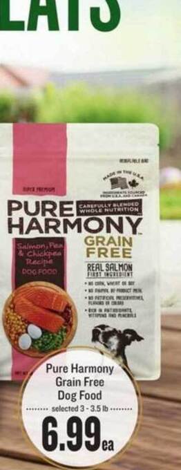 Lowes Foods Pure Harmony Grain Free Dog Food offer