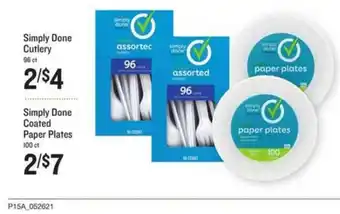 Lowes Foods Simply Done Cutlery , Simply Done Coated Paper Plates offer