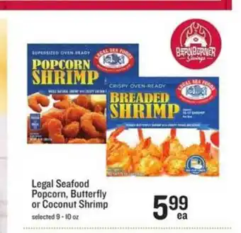 Lowes Foods Legal Seafood Popcorn, Butterfly Or Coconut Shrimp offer