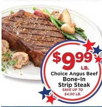 Homeland Market Choice Angus Beef Bone-In Strip Steak offer