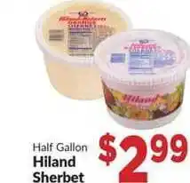 Homeland Market Half Gallon Hiland Sherbet offer