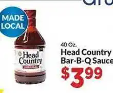 Homeland Market Head Country Bar-S-Q Sauce offer