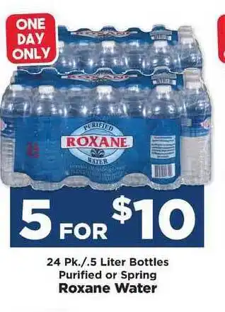 IGA Purified Or Spring Roxane Water offer
