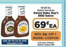 IGA Sweet Baby Ray's Bbq Sauce offer