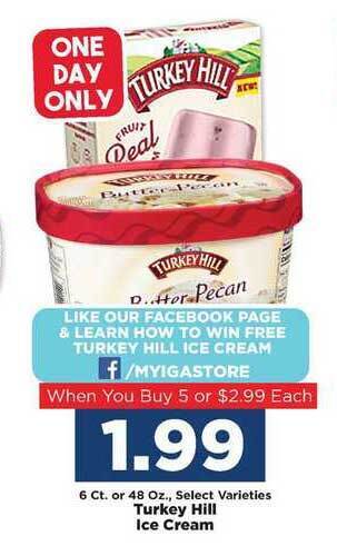 IGA Turkey Hill Ice Cream offer