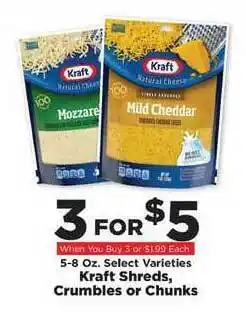 IGA Kraft Shreds, Crumbles Or Chunks offer