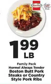 IGA Boston Butt Pork Steaks Or Country Style Pork Ribs offer