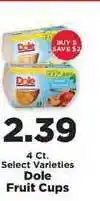 IGA Dole Fruit Cups offer