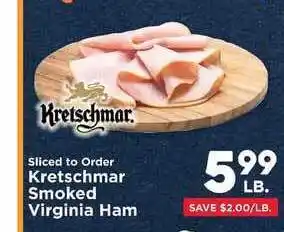 IGA Kretschmar Smoked Virginia Ham offer