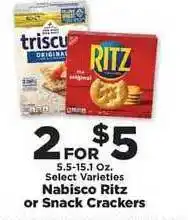 IGA Nabisco Ritz Or Snack Crackers offer