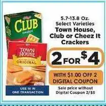 IGA Town House, Club Or Cheez It Crackers offer