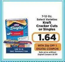 IGA Kraft Cracker Cuts Or Singles offer